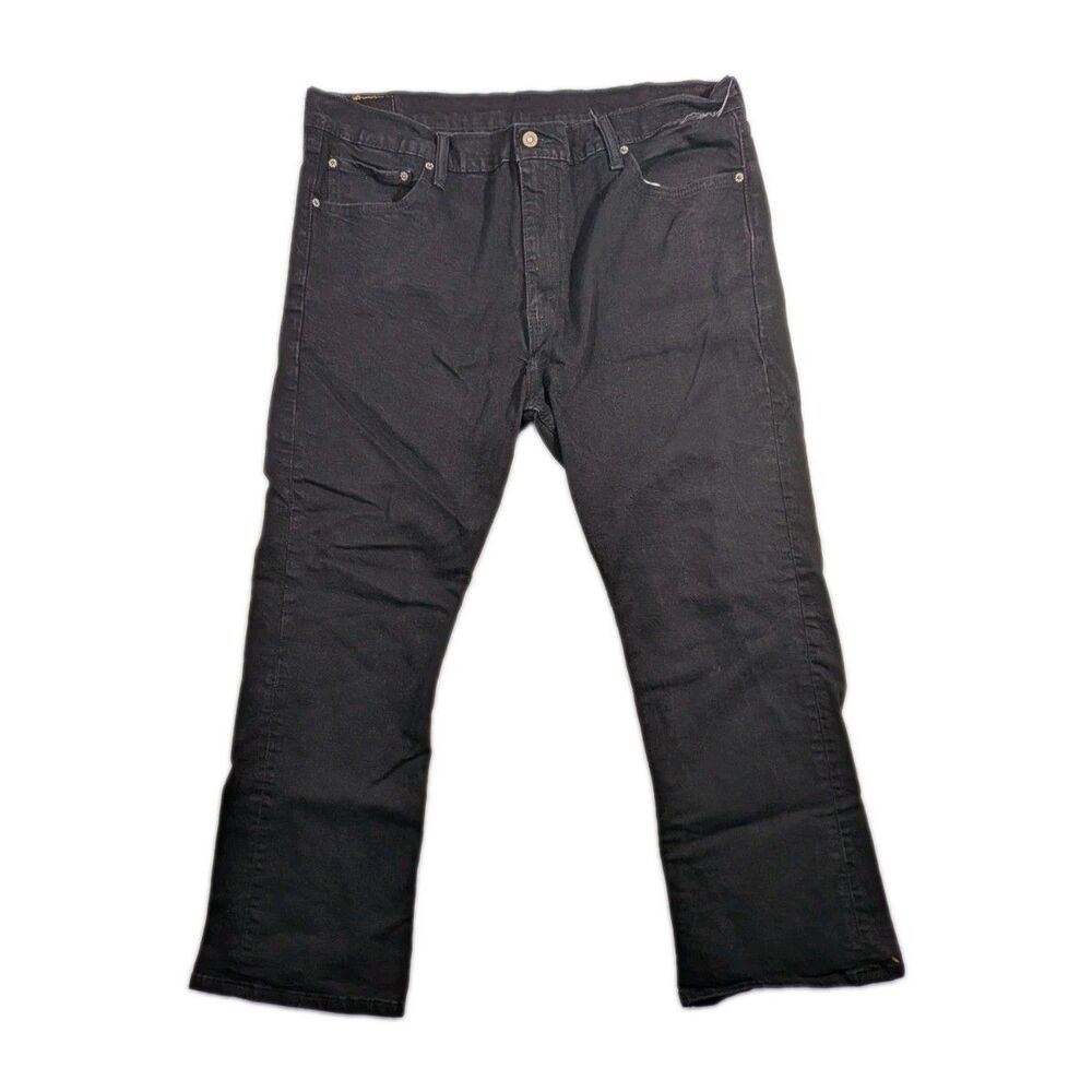 LEVI'S 527 SLIM BOOTCUT JEANS BLACK  42 x 30